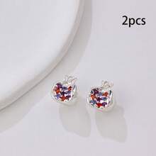 2/5pcs Copper With Cubic Zirconia Geometric Pomegranate Shaped Pendant, For DIY Bracelet, Necklace, Keychain, Jewelry Accessories