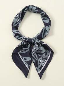 1 件简约印花 70 厘米头巾，新款时尚百搭围巾、腰带、发巾、女士头带，春季 - 彩色 - 查看 4