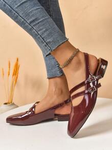 女式新款平底舒适百搭柔软外底双带加大码乐福鞋