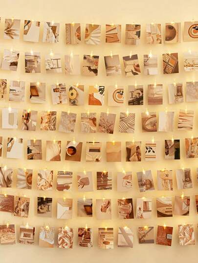 1套照片夹灯串，LED仙女夹灯，适合悬挂照片，电池供电，适用于礼品、庭院、卧室、婚礼、生日派对、万圣节、返校季、情人节装饰（不含电池）