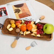 Rectangular Acacia Wood Tray - 11.4in*4.1in Kitchen Table Decoration Tray, Suitable For Home Decoration, Coffee, Pastry, Snacks, Keys, Candles, Perfume, Soap, Etc. Suitable For Various Holidays,Kitchen,Christmas Gift