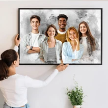 Catygift 定制照片帆布海报 - 婚礼、亲朋好友美好回忆的完美纪念 - 定制墙面艺术装饰，馈赠亲友的理想礼物，多功能、装饰性强、防霉，适用于浴室、客厅、卧室、办公室、茶室、学校、家居，适合周年纪念、生日、婚礼、毕业典礼、乔迁之喜、卧室焕新等场合，定制墙面艺术，复古风格，营造温馨氛围，秋季装饰，客厅家居装饰 - As Shown - 查看 23