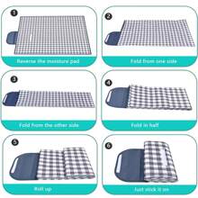 One Piece, Oversized Picnic Blanket, Beach Blanket, Outdoor Foldable Waterproof Sand Mat, Suitable For Beach Camping, Hiking, Family Concerts, Grassland Parks, Music Festivals, Lawn Mats