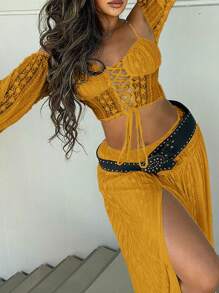 休闲度假系带肩带背心