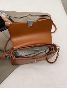 Fashionable Candy Color Shoulder Bag For Women, Solid PU Leather Crossbody Bag Large Capacity Versatile Lightweight Shoulder Bag Suitable For Students, Office Ladies, White Collar, Campus, Office, Shopping, Leisure Activities, Travel