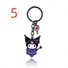 Sanrio 1 pièce Porte-clés métal figurine mignonne de l'animation Sanrio Kuromi, dessin animé japonais Magical Melody
