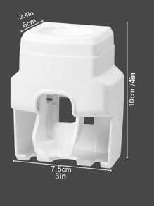 1pc Toothbrush holder with Toothpaste dispenser Wall Mounted Bathroom - Toothpaste squeezer - Bathroom Storage Box Storage Accessories set