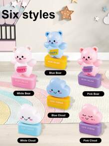 Sello personalizado con nube y oso adorables - Estilo A - Ver 3