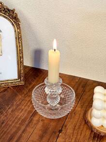 1PC/3pcs/4pcs Vertical Artificial Transparent Glass Four Season Universal Candle Holder Decoration, White Aromatherapy Candle Cup, Suitable For Outdoor Courtyard Decoration, Office Desktop Decoration, Aromatherapy Candle Cup, Room Atmosphere, Wedding, Family Gathering, Party, Confession And Dining Table Decoration, Family Candlelight Dinner Props, And Romantic Atmosphere Decoration All Year Round