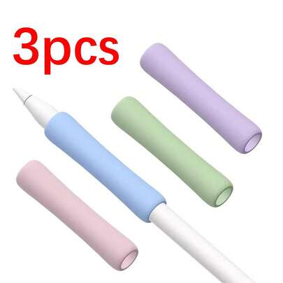 3pcs/Set Soft Silicone Grip Sleeve Compatible With Apple Pencil 1st/2nd Generation, Comfortable Feel Gifts For Mother, Family, Friends, Birthday, Holiday Pen Accessories