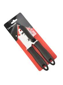 1 Stainless Steel Manual Multifunctional Can Opener, Handheld Can Opener, Kitchen Tool Three In One Powerful Can Opener - Black - View 5