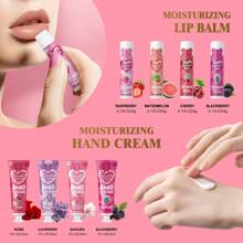 MISS FACTORX 48pcs/Box Hand Cream & Lip Balm Gift Set - Perfect For Wedding, Friends Gathering Or Party Favors! Includes 12 Pcs Hand Cream, 12 Pcs Lip Balm, 12 Pink Organza Bags And 12 Thank You Cards. Suitable For All Skin Types And Low-Allergy. Made With Natural Ingredients Like Coconut Oil And Glycerin.