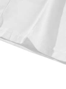 Ladies' Solid Color Front-Tie Simple And Casual Versatile Sporty Long Pants - White - View 8