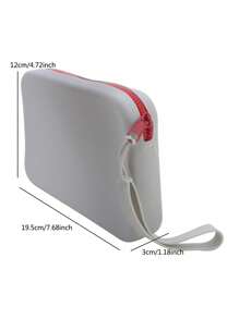 Minimalist Silicone Storage Electronic Accessories Bag, Zipper Carry On Bag, Portable Data Cable Bag - Multicolor - View 6