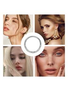 1 件不锈钢软骨耳屏耳环，8 毫米 10 毫米方晶锆石环形鼻环，身体穿孔首饰 - 無縫圈 - 查看 1