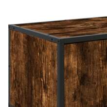 Meuble  bois fumé 100x35x41 cm bois d'ingénierie et métal