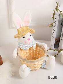1 件可爱粉色复活节兔子储物篮装饰物、糖果篮、鸡蛋储物篮、架子篮、水果篮，用于节日装饰派对、日常家居装饰、餐桌装饰、篮子、储物篮、汽车配件、厨房、浴室收纳架、厨房配件、房间装饰、家居装饰 - 粉色 - 查看 8