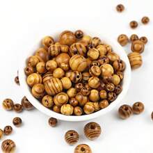 6-14mm gerookte grenen ovale houten kralen, doe-het-zelf sieradenmaakbenodigdheden voor armbanden, kettingen, losse kralen