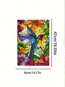 1 件鲜艳的蜂鸟和芙蓉双面花园旗帜 - 14.17x18.50 英寸，亚麻材质，非常适合户外草坪和庭院装饰、农舍装饰（仅旗帜） - 彩色 - 查看 7