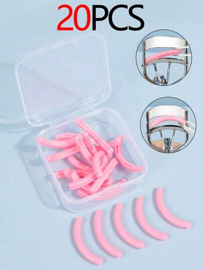 20pcs/10pcs/5pcs Eyelash Curler Replacement Silicone Pads, Women Makeup Tool Accessories