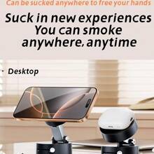 [New Magnetic Vacuum Suction Cup] New Advanced Technology Vacuum Suction Cup Magnetic Bracket, Foldable Lifting Desktop Bracket, ABS Material ,Phone Stand,Car Accessories Compatible With IPhone, Android Phone, Gift For Birthday, Family, Friends Car Phone Holder