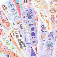 Transform Boring Moments Into Fun Times! DIY Cartoon Girl Stickers, Puzzle Entertainment, And A Gorgeous Makeup Show For Adorable Handmade Journals