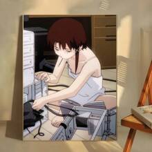 1 件系列 Experiment Lain 动漫电影帆布画咖啡厅酒吧房间墙壁装饰无框架