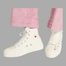 Tenis Converse Ctas Blanco/Corazones Para Mujer Casual - Blanco - Ver 9