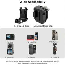 Motorcycle Windshield Clip For GoPro 13,Motorcycle Windshield Camera Clamp, Aluminum Alloy GoPro Mount For GoPro Hero 13/12/11/10/9 - Black - View 6