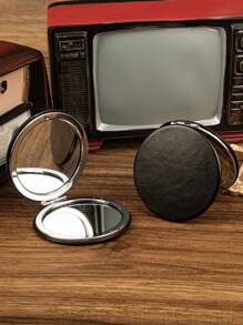 可折叠口袋化妆镜，1个纯色圆形双面迷你化妆镜，桌面镜，便携式旅行镜，适合女性和女孩，送给妈妈、妻子、姐妹、少女、朋友的礼物，小型梳妆镜，客厅、卧室、浴室家居装饰，旅行用品，婚礼、派对、生日，送给男士、父母、挚友、老师的礼物，新年礼物，配饰，趣味礼物，化妆，便宜，房间装饰，梳妆台，旅行，卧室，化妆配件，镜子，梳妆镜，迷你镜，便携镜，小镜子，手持镜，便宜，圣诞礼物，化妆，化妆工具，便宜货，礼物，送给女性的礼物，圣诞礼物