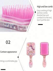 7-delige set haarstylingtools voor kinderen, inclusief haarclip met eenhoornontwerp, luchtkussenborstel, haarkam, verlengclip, verfborstel en haarsprayfles, draagbaar
