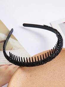 1/4 piezas Aro para el cabello vintage con brillo y rhinestones, diadema antideslizante, diadema para el flequillo, accesorios para el cabello para mujeres