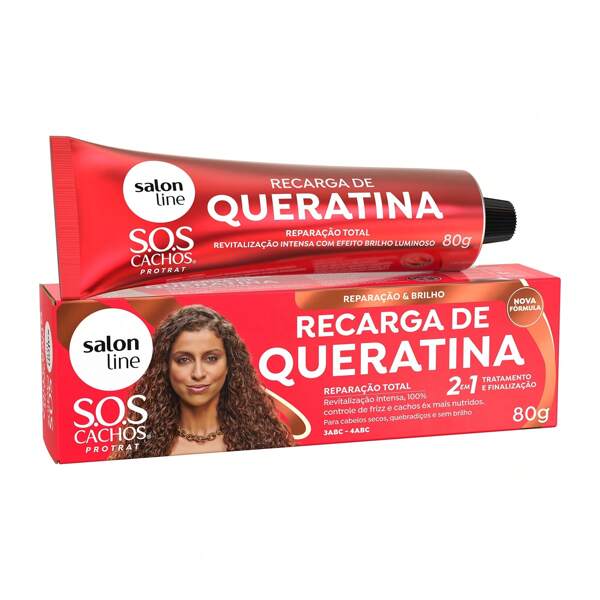 Salon Line SOS Cachos Recarga de Queratina - Reparação Total 80g