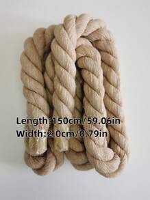 拔河绳（非专业）2cm粗*600cm/150cm长，手工猫抓柱，花园绑扎装饰绳，花艺配件，扭结 - 杏色 - 查看 8
