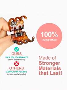 Juego de 6 mini pinzas para el cabello multicolor para mujeres, adecuadas para vestir a diario, simples y versátiles - Multicolor - Ver 4