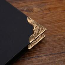 80Pcs Vintage Metal Book Corner,Decorative Protector Cover For Gift Box, Book, 4 Color Scrapbook Album Notebook Folder Corner Decorative Frame Angle Protector Covers
