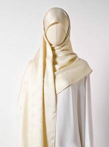 1pc Elegant Patterned Blend Headscarf For Women, Versatile Fashionable Hijab/Scarf/Shawl For All Seasons