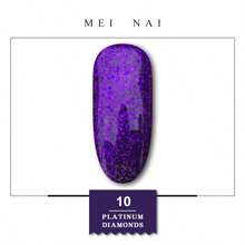 Esmalte de uñas de platino con diamantes Miss Comoy de 15ML, nuevo modelo popular de 2025, el tamaño de los destellos de purpurina hace un degradado de color brillante, se necesita lámpara de secado de luz ultravioleta, manualidades de uñas, pegamento de uñas comúnmente usado en salones de uñas