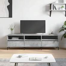 Meuble  gris béton 150x30x44,5 cm bois ingénierie