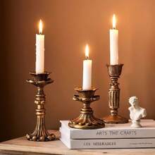 1pc Candle Holders Decor For Table Resin Christmas Tree Decorations New Year Gift Home Decor Center Of Wedding Tables Stick Stand Ornaments Candlestick (Green Christmas Tree Candle Holder )