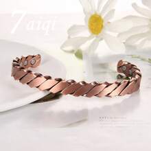 1PC 99.9% Pure Copper Classic Twisted Wire Design Open Bracelet, Copper Jewelry Gifts, Gifts For Friends.