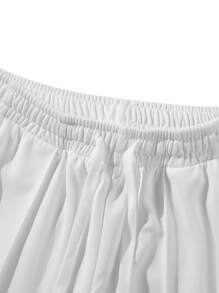 Ladies' Solid Color Front-Tie Simple And Casual Versatile Sporty Long Pants - White - View 4