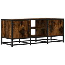 Meuble  bois fumé 100x35x41 cm bois d'ingénierie et métal