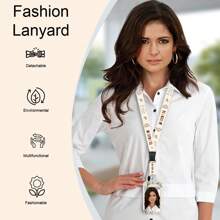 1 件可伸缩教师证件夹 - 可爱教师证挂绳，带证件卡夹，可拆卸挂绳，钥匙链夹，办公室/学校礼物 - 均碼 - 查看 4