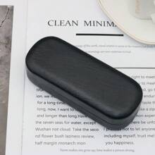 Portable Glasses Box Simple Hard Pu Leather Fashion Eyeglasses Storage Box Protector Outdoor Travel Sunglasses Organizer High Quality Eyeglass Case Sunglasses Myopia Glasses Storage Travel Accessories Initial Name 26 Letters Pattern