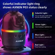 AXNEN AXNEN P03 Gimbal Handystabilisator mit KI Gesichtsverfolgung, 360 Grad Rotation, Schreibtisch-Selfie-Ständer kompatibel mit iPhone 15 Pro Max und Android