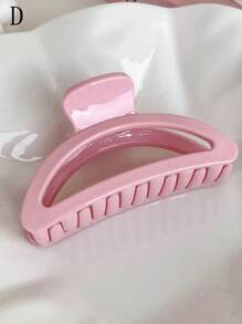 1/4 件可爱粉色甜美发爪夹，适合日常佩戴 - 粉色 - 查看 5