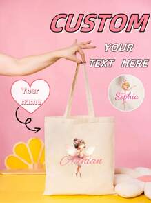 个性化姓名手提包芭蕾舞女演员芭蕾舞礼物日托尿布包定制特殊定制姓名返校包儿童包幼儿园。带有个性化姓名或节日海报的定制斜挎包。可以用独特的名字、字母、幸运数字等进行定制。 - 彩色 - 查看 1