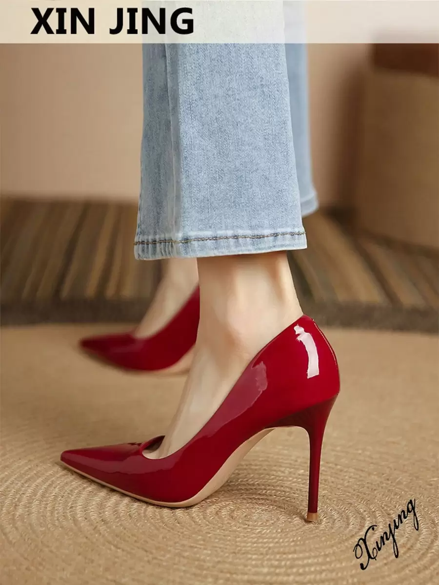 Xin Jing Shoes Giày cao gót nữ, giày công sở thời trang, thanh lịch, dự tiệc, giày gót nhọn.