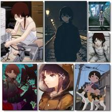 1 件系列 Experiment Lain 动漫电影帆布画咖啡厅酒吧房间墙壁装饰无框架